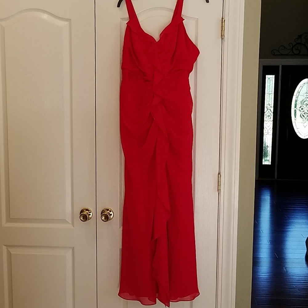 Vera wang red bridesmaid dress